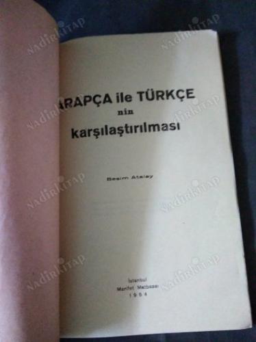 Arapça ile Türkçenin Karşılaştırılması