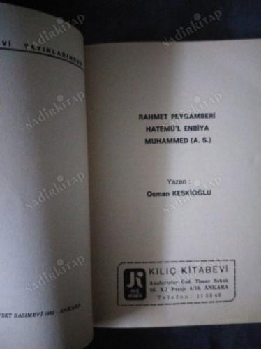 Rahmet Peygamberi Hatemü'l Enbiya Muhammed