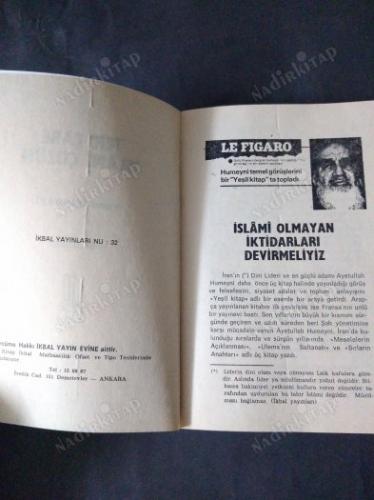 TEK ÇARE İSLAMİ ÇÖZÜM