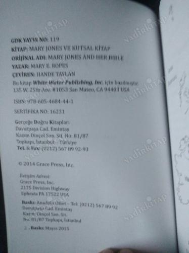 MARY JONES VE KUTSAL KİTAP