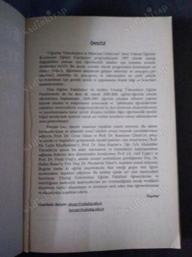 ÖĞRETİM TEKNOLOJİLERİ VE MATERYAL GELİŞTİRME