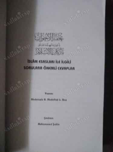 İSLAM ESASLARI İLE İLGİLİ SORULARA ÖNEMLİ CEVAPLAR
