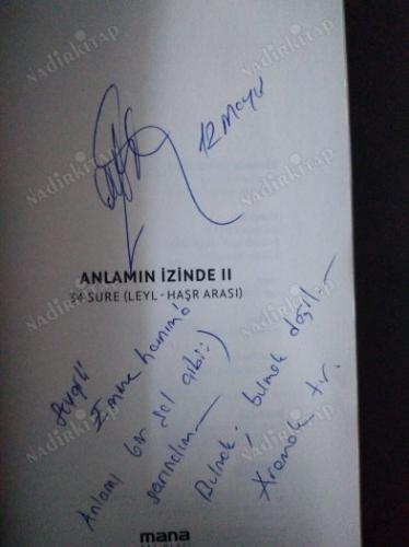 Anlamın İzinde 2 / Kuran Okumaları - 34 Sure Leyl - Haşr Arası(imzalı ithaflı)