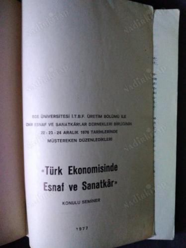 Türk Ekonomisinde Esnaf ve Sanatkar Semineri