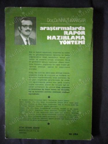 ARAŞTIRMALARDA RAPOR HAZIRLAMA YÖNTEMİ