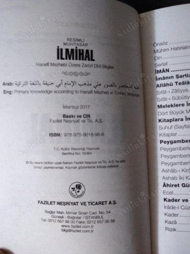 RESİMLİ MUHTASAR İLMİHAL hanefi mezhebi üzerine zaruri dini bilgiler