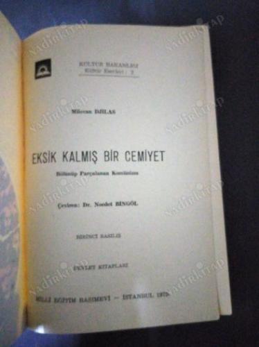 EKSİK KALMIŞ BİR CEMİYET İLK BASKI
