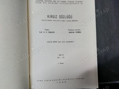 KIRGIZ SÖZLÜĞÜ CİLT: 2(K-Z)