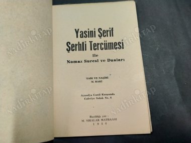 DUALI VE TERCÜMELİ YASİNİ ŞERİF VE NAMAZ SURELERİ