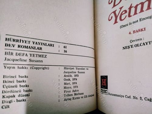 BİR DEFA YETMEZ