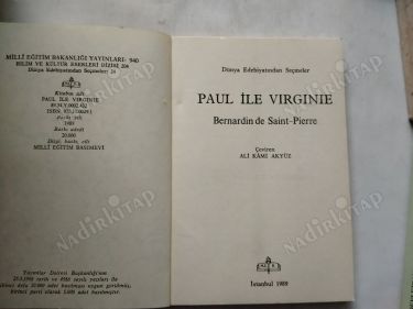 DÜNYA EDEBİYATINDAN SEÇMELER - PAUL İLE VİRGİNİE