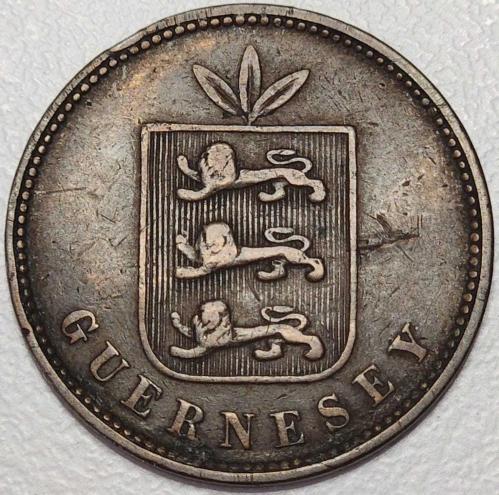 1864 - GUERNSEY - 4 Doubles ( ÇOK TEMİZ )