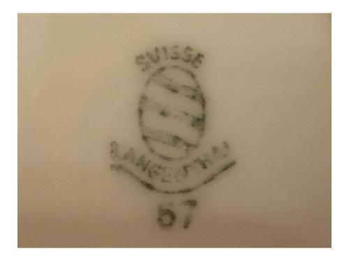 suisse porselen duvar tabağı - 25 cm çapında