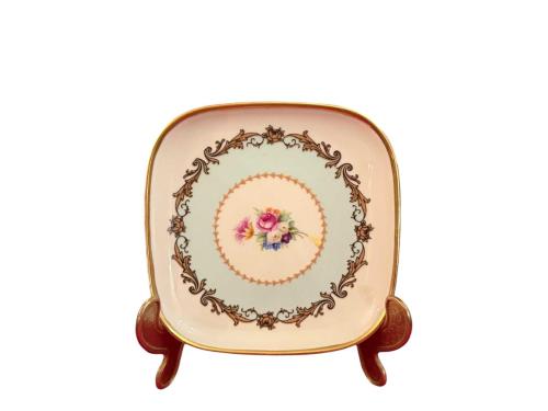 limoges el boyama dekor tabağı - 22 cm x 22 cm