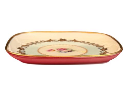 limoges el boyama dekor tabağı - 22 cm x 22 cm