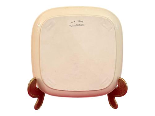 limoges el boyama dekor tabağı - 22 cm x 22 cm