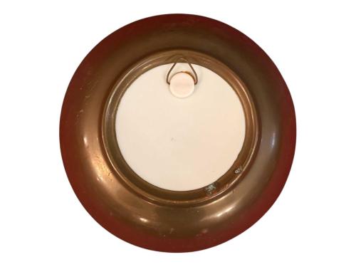 Avrupa bronz ve porselen'den el boyama duvar tabağı - 18 cm çapında 4 cm derinliğinde