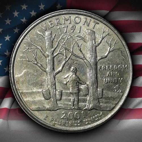 ABD 2001 YILI ¼ Dolar Vermont ÇİL