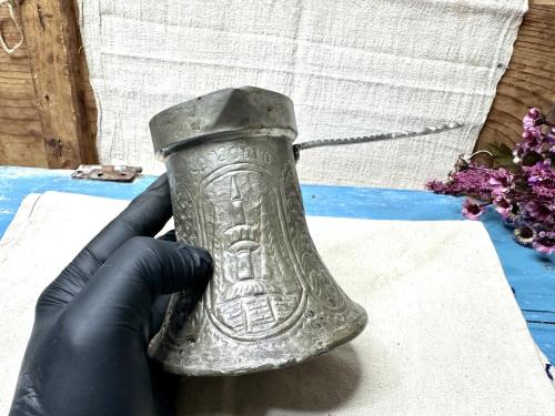 Antika Bakır Cezve - Saray Bosna Dövme Bakır Türk Kahve Cezvesi - Osmanlı Modeli