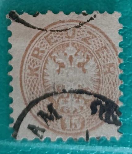 Avusturya Macaristan İmparatorluğu 1863 Kartal 15 kr_ damgalı nadir