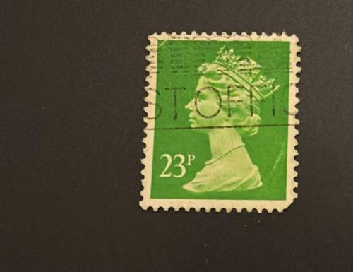 İngiltere Pulu - England Stamp - Postadan Geçmiş Pul Filateli - DAMGALI - KRALİÇE II. ELIZABETH TEMALI PUL, 23 PARA - YABANCI PULLAR - NOSTALJİK DOĞUM GÜNÜ HEDİYESİ