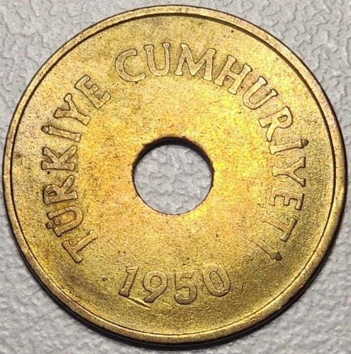 1950 - TÜRKİYE - 2,5 Kuruş    ( ÇOK TEMİZ )