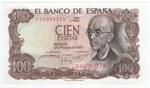 İspanya 1970 Yılı 100 Peseta ÇİL