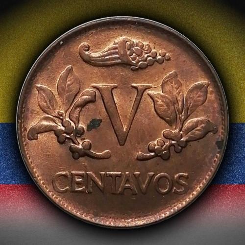 Kolombiya 1967 Yılı 5 Centavo ÇİL