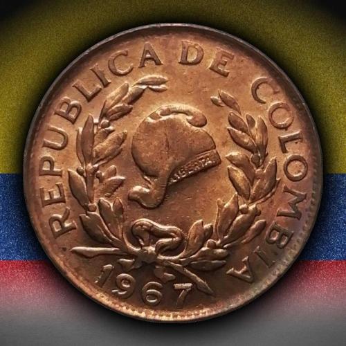 Kolombiya 1967 Yılı 5 Centavo ÇİL