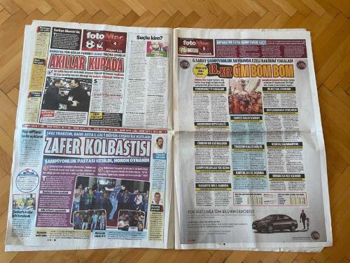 FOTOMAÇ GAZETESİ - 15 MAYIS 2012 - ZİRAAT TÜRKİYE KUPASI 'A TV'DE SAHİBİNİ BULUYOR - HAMİT & NURİ'Yİ PEREZ'DEN İSTEYECEĞİM - ÜNAL AYSAL - G.SARAY'IN ŞAMPİYONLUK ÖYKÜSÜ - SAVAŞ ÇORLU - DEV FİNALİN HAKEMİ BÜLENT YILDIRIM - HOLİGAN DOKTOR! - KOCAMAN VE SAĞLAM A HABER'DE BULUŞUYOR - AYKUT KOCAMAN - ERTUĞRUL SAĞLAM - KARTAL'DA SEZON SONU İNDİRİMİ! - GÜNEŞ İKİ STOPER İSTEDİ - ŞENOL GÜNEŞ - YENİ CEPHE AÇILDI - KUPA HEYECANI BU AKSAM 22.00'DE A HABER'DE - BÜYÜK DÜELLO - ÖZDEMİR İLE AYSAL CANLI YAYINDA KAPIŞTI - ÖZDEMİR: G.SARAY'I TERİM Mİ YÖNETİYOR? AYSAL: ÖZDEMİR HAYAL GÖRÜYOR - HAKKİ YALÇIN - YOLDAN ÇIKMAK - F.BAHÇE'NİN İLK BOMBASI VEYSEL - VEYSEL SARI - MOUSSA SOW'DAN İYİ HABER - SPAHIJA GİDİYOR MESSINA GELİYOR - METECAN - BERK - İKİ DEV TRANSFER - DİKELAKOS İLE DEVAM - BİOXCIN - GENESIS - AKILLAR KUPADA - SERKAN MERSİN - MERT AYDIN - ZAFER KOLBASTI - TURGUT - AKÇAY - HORON - 18. KEZ CİMBOM BOM - FATİH TERİM - BURAK İLK KEZ KIZARDI - BURAK YILMAZ - FERNANDES EVERTON'A - TURGAY DEMİR - FİKRE