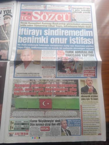 Sözcü Gazetesi - Turkish Newspaper - 19 Mayıs 2020 - 19 Mayıs Atatürk'ü anma Gençlik ve Spor bayramımız kutlu olsun - minnettarız Atam Fotoğrafı - gençler 19 Mayıs'ın 101. Yıldönümünde Atatürk'e söz verdi  vatanımızı korumak boynumuzun borcu - İlker Başbuğ ile röportaj Uğur Dündar - İlker Başbuğ Atatürk'ün gerçekleştirdiği mucizedir - Cumhuriyet kızlarının mutluluğu yazan Emin Çölaşan - 19 Mayıs yazan Yılmaz Özdil - bu gece Kadir gecesi dualarımız uluöndere Mustafa Kemal Atatürk ve silah arkadaşları ile tüm şehitlerimiz için olsun - ulu önder Atatürk 19 Mayıs 1938'de Ankara stadyumundaki bayram törenine katıldı Fotoğrafı - 23 temmuz 7 ağustos 1919 tarihleri arasında Erzurum'da düzenlenen kongrede kurtuluş mücadelesinde izlenecek yol haritası belirlendi Fotoğraf - Mustafa Kemal Atatürk bandırma vapurundan inişinde Samsun'da böyle karşılandı Fotoğrafı - 19 Mayıs'ta 19 Saat 19 dakikalık koşu -  - 19 Mayıs 1919
