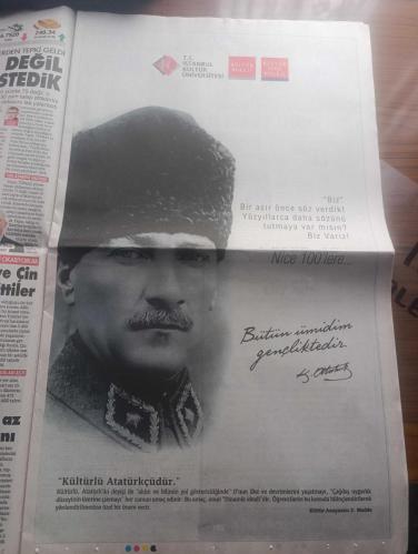Sözcü Gazetesi - Turkish Newspaper - 19 Mayıs 2019 - 19 Mayıs Atatürk'ü anma gençlik ve spor bayramı kutlu olsun - 100 yıllık gurur - Atatürk Sevr antlaşması ile dayatılan bu haritayı yırtıp attı - Atatürk'ten önce Atatürk'ten sonra Türkiye - Aynı gemide 100 yıl yazan Rahmi Turan - 19 Mayıs için kamu binaları Atatürk posterleri ve bayraklarıyla donatıldı - Yılmaz Özdil'in 19 Mayıs şiirini Kurtalan ekspres besteledi Fotoğrafı - CHP 100 yıldır aynı gemideyiz tam sayfa Atatürk fotoğraflı - genç Atatürk kitabının yazarı ABD'li profesör George Gawrych ile Berna Bridge ABD'de röportaj yaptı Uğur Dündar yazdı - Ekrem İmamoğlu her şey çok güzel olacak sloganı ile karşılandı - Aydın Büyükşehir belediyesi 19 Mayıs Atatürk'ü anma gençlik ve spor bayramı kutlu olsun - Türkan Saylan mezarı başında anıldı - İzmir'de Atatürk imzası bedava - 19 Mayıs sebebiyle Şebnem Ferah konseri Antalya Cumhuriyet meydanı'nda - Bandırma vapurunda zorlu yolculuk - işte işgal altındaki İstanbul fotoğraf -19 Mayıs 1919