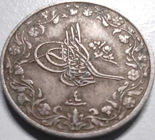 Mısır 1909 (H.1327) 2/10 Kuruş Sultan Reşad 4. Cülüs Madeni Para