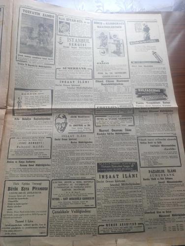 Cumhuriyet Gazetesi - Turkish Newspaper - 23 Nisan 1950 - Kutlu olsun yazan Nadir Nadi Başmakale - Atatürk ve çocuklar resim - Bugün 23 Nisan bayramını 30 uncu defa kutluyoruz - 1920 senesi nisanının 23 üncü günü Ankara'da Büyük Millet Meclisi açılmış ve bu suretle Türkiye Cumhuriyeti'nin temeli atılmıştır - her kazada 23 Nisan sebebiyle saat 10.30'da başlayacak törenlere kaymakamlar başkanlık edeceklerdir - çocuk bayramı  dolayısıyla yarın okullar kapalı olacaktır - Şişli çocuk Hastanesi'nde bir pavyon açılacaktır - Halide Edip Adıvar'ın ölmez eserinden filme çekilen ateşten gömlek Lale sinemasında - Müzeyyen Senar Işıl ve Ahmed Üstün turkuaz saz salonunda - Üç Silahşörler yazan Alexandre Dumas - 19 uncu asırda Kuruçeşme yazan Haluk Y. Şehsuvaroğlu - Hamiyet Yüceses Taksim kristal salonunda - İstanbul Ankara radyo programı - Tarabya Konak oteli açılmıştır - Fenerbahçe Galatasaray maçı - Vefa Beşiktaş takımları bugün karşılaşıyorlar - Fenerbahçe kalecisi Cihat Arman - 23 Nisan 1920