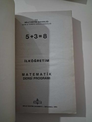 5+3=8 İLKÖĞRETİM MATEMATİK DERSİ PROGRAMI