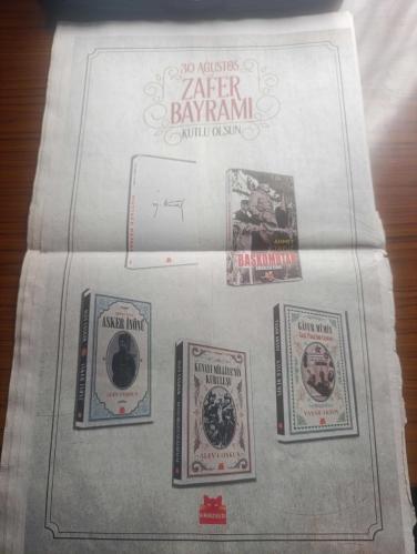 Cumhuriyet Gazetesi - Turkish Newspaper - 30 Ağustos 2021 - Bir ulusun kurtuluşa çağdaşlığa kapı açan büyük zaferinin 99. Yılı - Atatürk'ün fotoğrafı - Turkcell 30 Ağustos kutlama - Mustafa Kemal Atatürk'ün başkomutanlığını yaptığı Büyük taarruz hem kurtuluşun hem laik ve modern Türkiye'nin önünü açtı - Zafer Bayramı'nda ilk tören Anıtkabir'de gerçekleştirilecek - mucizenin adı Mustafa Kemal yazan Zeynep Naz Aktan - Emekli tümgeneral Ahmet Yavuz ile Sakarya Meydan muharebesi alanındaydık 22 gün ve gecenin dönüm noktalarını konuştuk fotoğraf - Zafer Bayramı törenlerle kutlanmalı yazan Cihangir Dumanlı - 30 Ağustos Zafer Bayramı dolayısıyla Beylikdüzü'nde Fettah Can konseri - Esenyurt'ta Oğuz Aksaç Zafer Bayramı konseri - Sakarya savaşı 23 Ağustos 1921 durumu harita - diyanet işleri Başkanı 30 Ağustos hutbesinde yine Atatürk'ün adını geçirmedi - 30 Ağustos mesajları demokrasi ve Afganistan vurgusu - ABB Belediye Başkanı Mansur Yavaş 30 Ağustos mesajı - 30 Ağustos 1922
