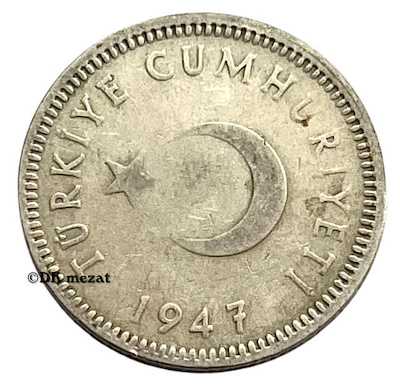 1947 YILI 50 KURUŞ GÜMÜŞ ÇT+ - 4 GR.