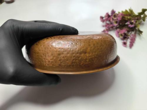 Antika Bakır Hamam Tası - Kabartmalı Göbekli - Şifa Tası -