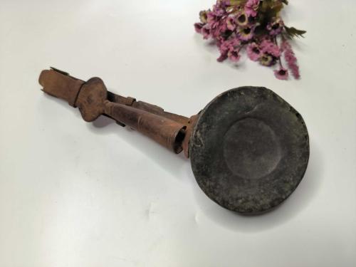 Antika Kahve Kavurma Tavası - Katlanır Saplı Osmanlı Antika Tava