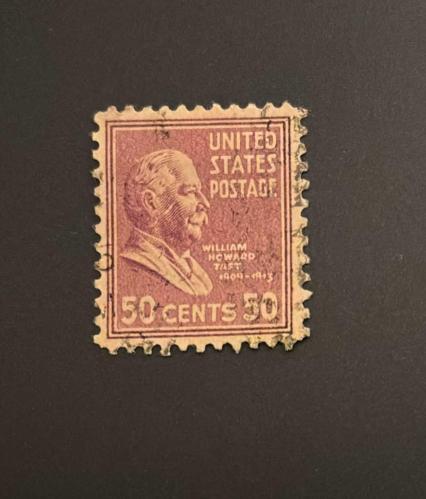 Amerika Birleşik Devletleri Pulu - Unıted States Stamp - Postadan Geçmiş Pul Filateli - DAMGALI - ESKİ BAŞKAN WILLIAM HOWARD TAFT TEMALI PUL, 50 PARA - YABANCI PULLAR, NOSTALJİK DOĞUM GÜNÜ HEDİYESİ