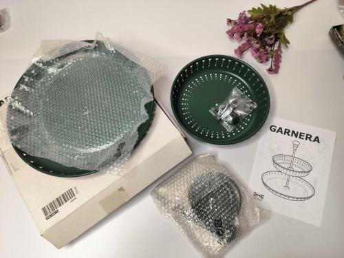 İKEA Garnera Servis Standı - 2 Katlı Pasta Tepsisi - Sunum Tepsini Stand - SIFIR KUTUSUNDA