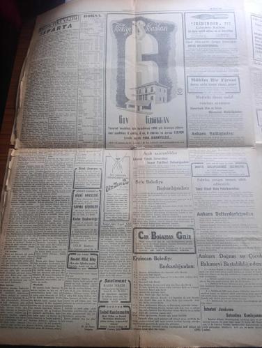 Cumhuriyet Gazetesi - Turkish Newspaper - 10 Kasım 1949 - Atatürk için kanun yazan Nadir Nadi Başmakale - büyük milli matem günümüz - Atatürk portresi resim - Atatürk'ü 11 yıl önce bu sabah dokuzu beş geçe kaybetmiştik - bütün yurt bugün heyecanla Atatürk'ü anıyor - üniversiteler mektepler ve bütün halkevlerinde toplantılar yapacak - Atatürk inkılaplarını sofya'da ataşemiliterken tasarlamış bulunuyordu - Atatürk'ün sofya'dan arkadaşı Şakir Zümrenin o zamana ait hatıraları - Atatürk'ün hayatına ait bilmediğimiz iki hatıra - Atatürk'ün katibi umumisi Hasan Rıza Soyak serbest fırka ve Hatay günlerini anlatıyor fotoğraf - Atatürk'ün hayat senfonisi Yazan İsmail Habib Sevük - gençliğe hitabe Atatürk - Atatürk'ün ölüm günlerinde yazılan en güzel şiirler - Atamızı Tavaf şiiri yazan İbrahim Alaattin - Atatürk'ün arkasından nasıl ağlanmaz yazan Haydar Berköz - Turgut Reis yazan halikarnas balıkçısı Yazı Dizisi  - Atatürk'ün hayatı İpek Taksim ve Alkazar sinemalarında - 10 Kasım 1938
