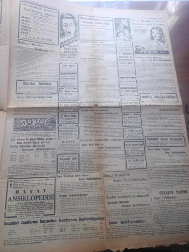 Cumhuriyet Gazetesi - Turkish Newspaper - 10 Kasım 1949 - Atatürk için kanun yazan Nadir Nadi Başmakale - büyük milli matem günümüz - Atatürk portresi resim - Atatürk'ü 11 yıl önce bu sabah dokuzu beş geçe kaybetmiştik - bütün yurt bugün heyecanla Atatürk'ü anıyor - üniversiteler mektepler ve bütün halkevlerinde toplantılar yapacak - Atatürk inkılaplarını sofya'da ataşemiliterken tasarlamış bulunuyordu - Atatürk'ün sofya'dan arkadaşı Şakir Zümrenin o zamana ait hatıraları - Atatürk'ün hayatına ait bilmediğimiz iki hatıra - Atatürk'ün katibi umumisi Hasan Rıza Soyak serbest fırka ve Hatay günlerini anlatıyor fotoğraf - Atatürk'ün hayat senfonisi Yazan İsmail Habib Sevük - gençliğe hitabe Atatürk - Atatürk'ün ölüm günlerinde yazılan en güzel şiirler - Atamızı Tavaf şiiri yazan İbrahim Alaattin - Atatürk'ün arkasından nasıl ağlanmaz yazan Haydar Berköz - Turgut Reis yazan halikarnas balıkçısı Yazı Dizisi  - Atatürk'ün hayatı İpek Taksim ve Alkazar sinemalarında - 10 Kasım 1938