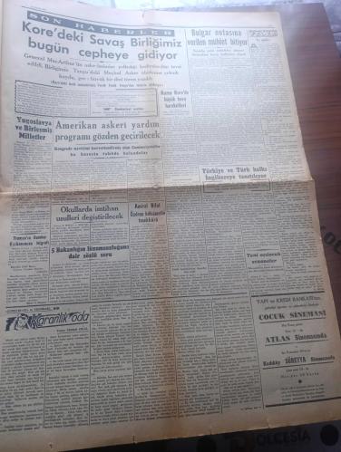 Cumhuriyet Gazetesi - 10 Kasım 1950 - Asıl Güven Yazan Nadir Nadi Başmakale - Büyük Milli Matem Günümüz - Atatürk'ün Fotoğrafı - Atatürk'ü 12 Yıl Önce bu sabah dokuzu beş geçe kaybetmiştik - Eski Kocaeli Milletvekili Süreyya Yiğit Atatürk Tam Otuz Senelik Arkadaşımdı Atatürk'e ait hatıraları - Atatürk'ün hiç görmediğimiz bir fotoğrafı Trablusgarp'ta - Cumhurbaşkanı Celal Bayar'ın Atatürk'e Dair İhtisasları - Yabancı Radyolar Ve Atatürk - Ali Ulvi Atatürk Çizim  - Atatürk'e Dair Hatıralar Doktor Nihad Reşad ve Abrevaya Hatıralarını Anlatıyor - Kore'de Savaş Birliğimiz Cepheye Gidiyor - Amerikan Askerî Yardımı Programı Gözden Geçirilecek - Truman'ın Cumhurbaşkanımız Celal Bayar'a Telgrafı - Ya Sabûr Yazan Burhan Felek Köşe Yazısı - Atatürk Ve Spor - Atatürk'ün Ölüm Yıldönümünde İnkılap Müzesini Ziyaret Fotoğraf - Atatürk'ün Öldüğü Oda Yazan Haluk Yusuf Şehsuvaroğlu Yazı Dizisi - Atatürk İçin Şiirler Yazan Baki Süha Ediboğlu - Washington'la Atatürk Arasında Benzerlikler - 10 Kasım 1938