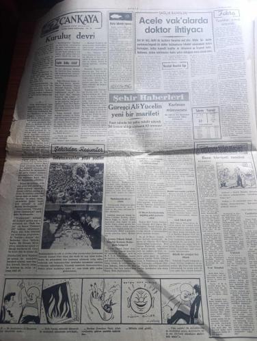 Dünya Gazetesi - Turkish Newspaper - 19 Mayıs 1952 - hiç değişmeyeni değiştirmek yazan Falih Rıfkı Atay Başmakale - 19 Mayıs Gençlik Bayramı kutlu olsun - 19 Mayıs resmi Atatürk portreli - Türk gençliği inkılaplara sadakatini teyit ediyor - Bugün 19 Mayıs Atatürk'ün Samsun'a ayak bastığı günün 33 üncü yıl dönümü - unutuyorsunuz ki Mustafa Kemaller 20 yaşındadır - 19 Mayıs Gençlik ve Spor Bayramı münasebetiyle Milli Türk Talebe Birliği ve Türkiye Milli Talebe Federasyonu İstanbul icra komitesi başkanlığı birer beyanname neşretmişlerdir - İsmet İnönü iç ve dış politikada CHP'nin görüşünü belirtti - Başbakan Adnan Menderes vaatler yerine getirildi - Ankara milletvekili Ömer Bilen ölülere çelenk gönderme küfürdür - Çankaya Atatürk devri hatıraları kuruluş devri yazan Falih Rıfkı Atay - 19 Mayıs davetiyelerinin dağıtılış şekli protesto edildi - haftalık radyo programları - Mehduh Şevket Esendal'ın cenazesi dün hazin bir törenle toprağa verildi - Kırkpınar güreşleri - 19 Mayıs 1919