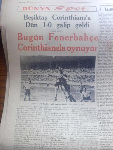 Dünya Gazetesi - Turkish Newspaper - 23 Nisan 1952 - 32. Yıldönümü yazan Falih Rıfkı Atay Başmakale - 23 Nisan çizen M. Çömez - Atatürk çocuklarım ben sizlerle yaşamaya devam ediyorum - 23 Nisan Milli egemenlik ve çocuk Bayramı dün saat 12'den itibaren Başlamış bulunmaktadır - çocuk esirgeme kurumu tarafından çocuk bayramı münasebetiyle Taksim belediye gazinosunda saat 15'ten 19'a kadar bir çocuk çayı tertip edilmiştir - 23 Nisan bayramınız münasebetiyle bugün milli eğitim müdürü  Muhittin Akdik İstanbul radyosunda saat 16.00'da bir konuşma yapacaktır - İstanbul radyosu 23 Nisan Bayramı dolayısıyla hususi bir program hazırlamıştır - yapılacak olan törenlerde 23 Nisan çocuk Bayramı münasebetiyle konuşmalar yapılacak şiirler okunacaktır - güzel ses müsabakasında davetler arasında bulunan Hamiyet Yüceses güzel sesiyle şarkı okurken fotoğraf - Balzac'ın hasretle başlayan aşkı çeviren Leyla Yazıcıoğlu - Beşiktaş Corinthians'a dün 1-0 Galip geldi Fotoğrafı - 23 Nisan 1920