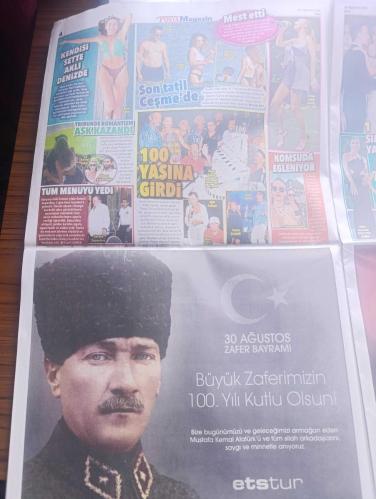 Posta Gazetesi - Turkish Newspaper - 30 Ağustos 2022 - 30 Ağustos 1922'de ulu önder Mustafa Kemal Atatürk'ün yaptığı bağımsızlık ateşi aynı heyecan ve aynı ruhla yanmaya devam ediyor - yüzyıllık destan 30 Ağustos Zafer Bayramı kutlu olsun - Nazım Hikmet Kuvayi milliye destanı'nda 26 Ağustos'ta başlayıp 30 Ağustos'ta sona eren büyük taarruzu bu dizelerle anlatmıştı şiir - Vakıfbank finans grubu 30 Ağustos Zafer Bayramı kutlaması - 100 yıldır her yıl yazan Rauf Tamer - ETStur 30 Ağustos Zafer Bayramı kutlu olsun - Koza Altın işletmeleri 30 Ağustos Zafer bayramı'nız kutlu olsun - Milli Piyango 30 Ağustos Zafer Bayramı kutlu olsun - Cumhurbaşkanı Recep Tayyip Erdoğan Türk'e kefen biçilemeyeceğini dünyaya ilan ettik - 100. Yıla özel 100 metrekarelik Türk bayrağı Fotoğrafı - 100. yıl zafer dalışı - Devlet Bahçeli Yunanistan'ın ödeyeceği bedel 30 ağustos'tan ağır olur - bugün 30 Ağustos yazan Murat Çelik - televizyonda 30 Ağustos Zafer Bayramı programı - 30 Ağustos 1922