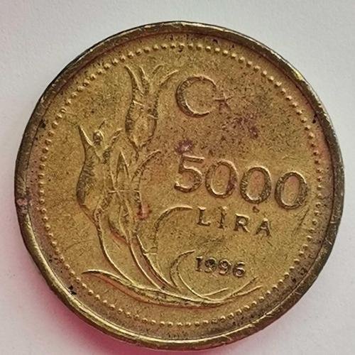 TÜRKİYE  1996    5000   LİRA