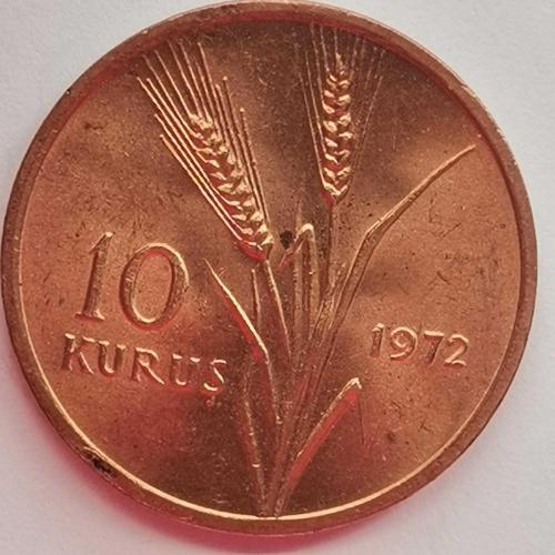 TÜRKİYE   1972   10  KURUŞ  HATIRA FAO- Tarımsal İlerleme Serisi