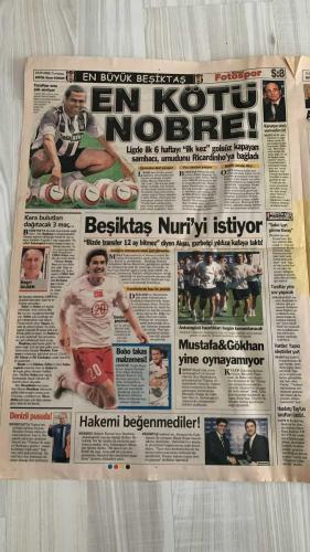 FOTOSPOR SPOR GAZETESİ - TURKISH NEWSPAPER - DOĞUM GÜNÜ HEDİYESİ  - EKSİKSİZ TAM TAKIM GAZETE -23 EYLÜL 2006 CUMARTESİ  RİDVAN DİLMEN – AZİZ YILDIRIM – ZICO – ALEX DE SOUZA – LUGANO – ÖNDER TURACI – DELGADO – RİCARDİNHO – EMRE BELÖZOĞLU – ERİK GERETS – ARDA TURAN – FERHAT – SABRİ – ADNAN POLAT – HAKAN ŞÜKÜR – MONDRAGON – CARRUSCA – GÖKHAN ZAN – YATTARA – HÜSEYİN – SZYMOWIAK – STEPANOV – MUSAMPA – ERSEN MARTİN – GÖKDENİZ KARADENİZ – MARCELINHO – ZİYA DOĞAN – FATİH AKYEL – SELÇUK DERELİ  FENERBAHÇE: KONYA’DA 1-0 MAĞLUP OLDU – RÜŞTÜ REÇBER’İN ÇABASI YETMEDİ – LUGANO KIRMIZI KART CEZALISI – ÖNDER TURACI İLK 11’DE – ZICO’NUN KADERİ TARTIŞILIYOR – ALEX’İN GELECEĞİ BELİRSİZ – FENERBAHÇE AVRUPA’DA RANDERS MAÇINA HAZIRLANIYOR  BEŞİKTAŞ: ANKARAGÜCÜ MAÇI ÖNCESİ DELGADO VE RİCARDİNHO BİRLİKTE OYNAYACAK – DELGADO GİZLİ FORVET OLACAK – BEŞİKTAŞ AVRUPA’DA CSKA SOFYA MAÇINA HAZIRLANIYOR  GALATASARAY: TRABZONSPOR DEPLASMANINDA ZORLU MAÇ – ERİK GERETS TEK FORVET Mİ ÇİFT FORVET Mİ KARAR VEREMEDİ – NECATİ